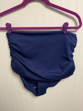 NWT SKIMS Sculpting Swim Ruched High Waist Bottom in midnight Size XL